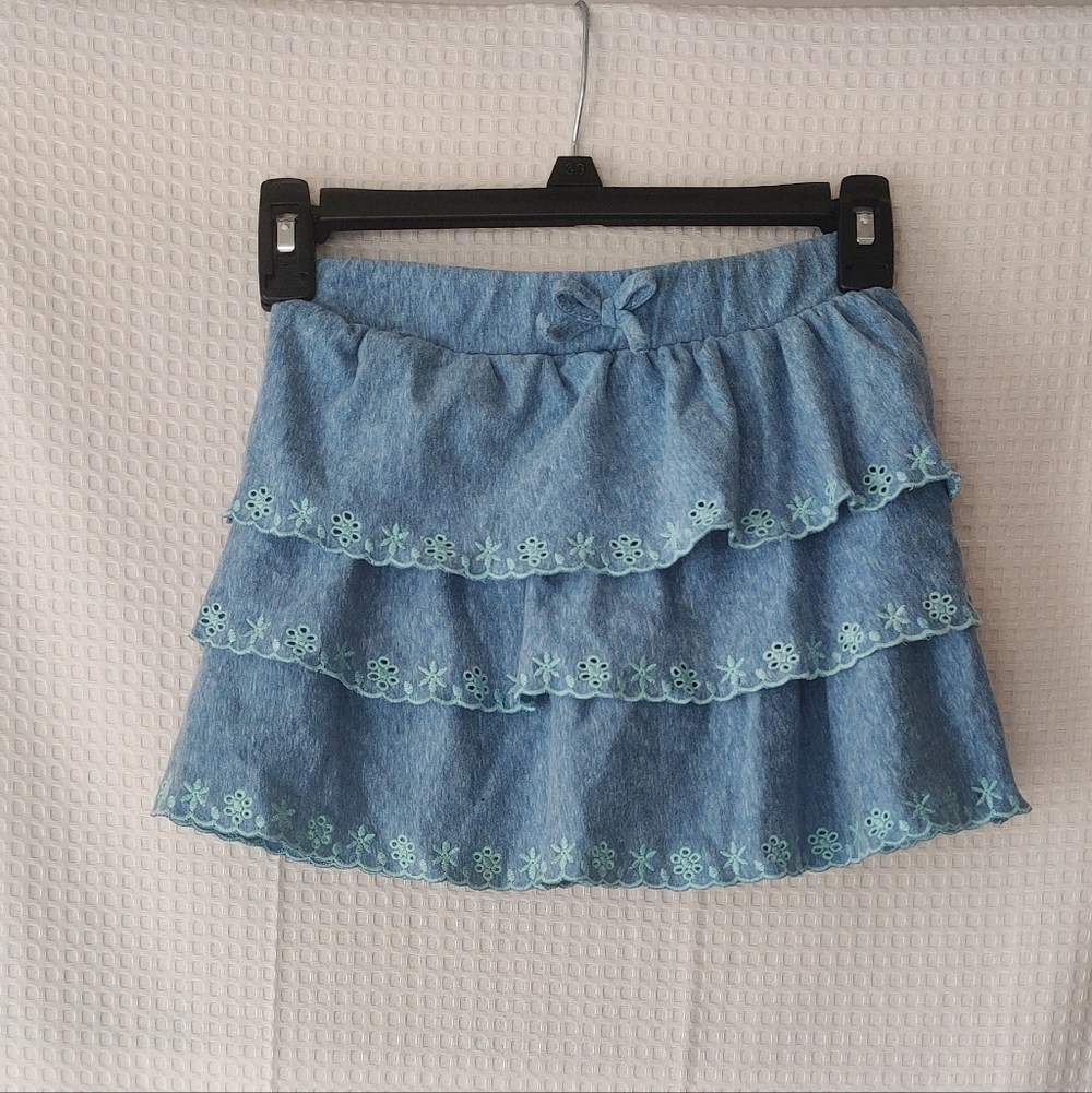 Disney  Little Girl's Tiered Ruffled Blue Skorts Size 4T